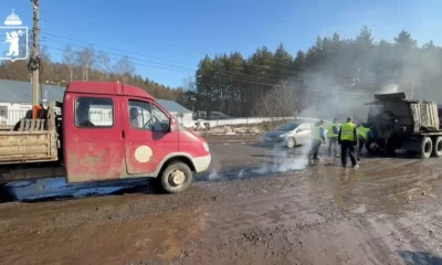 В Ярославле проводят ямочный ремонт дороги к областной больнице