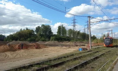 В Ярославле строят разворотное кольцо трамвая у ТРЦ «РИО»