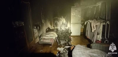 Рыбинские огнеборцы спасли собаку из горящей квартиры