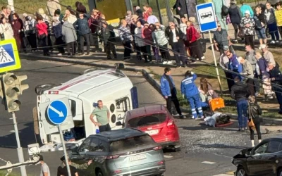 В Ярославской области в ДТП опрокинулась «Скорая» с пациентом