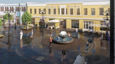 «Фонтан и деревья в кадках»: ярославцам показали вид пешеходной Депутатской улицы