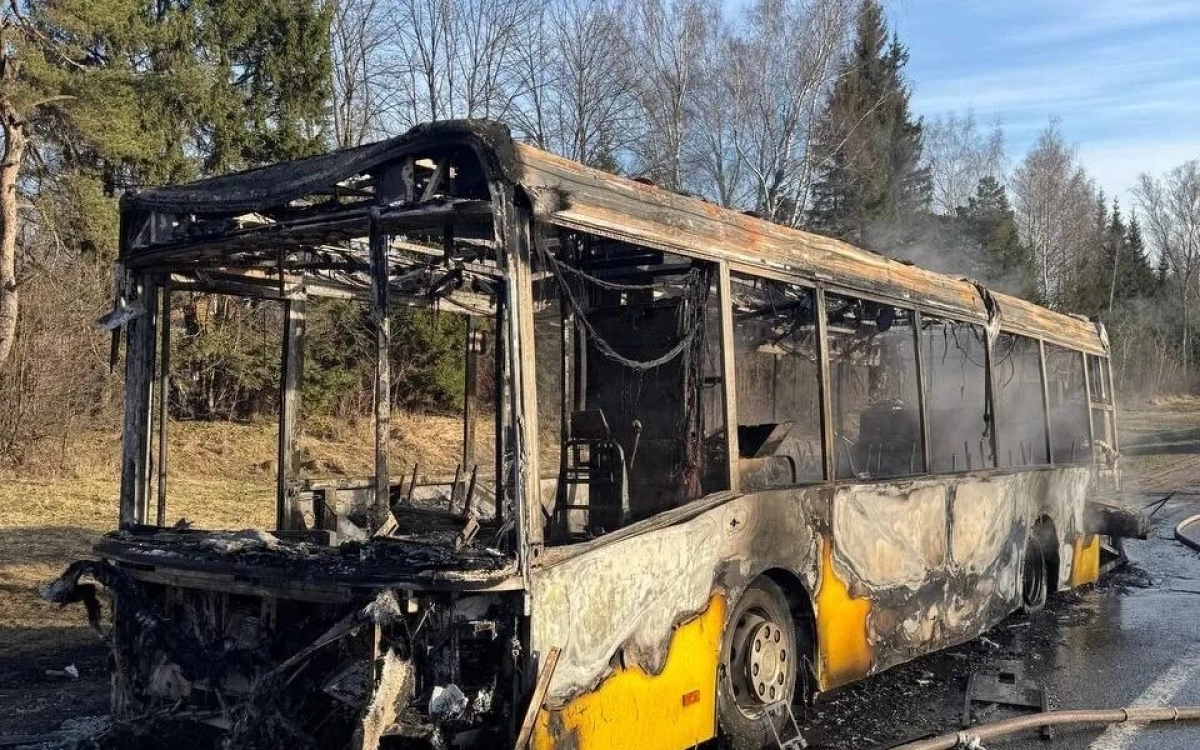 В региональном МЧС назвали причину, по которой сгорел рейсовый &laquo;Яавтобус&raquo;