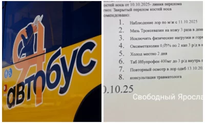 Жительница Ярославля сообщила о сломанном носе в «Яавтобусе»