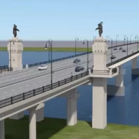 Медведи на постаментах в виде Знаменской башни украсят мост через Волгу в Ярославле