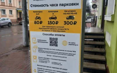 В Ярославле устанавливают информационные таблички в зонах платных парковок