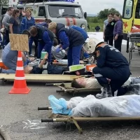 Много пострадавших: в Ярославской области на трассе устроили условное ДТП с автобусом         &nbsp;